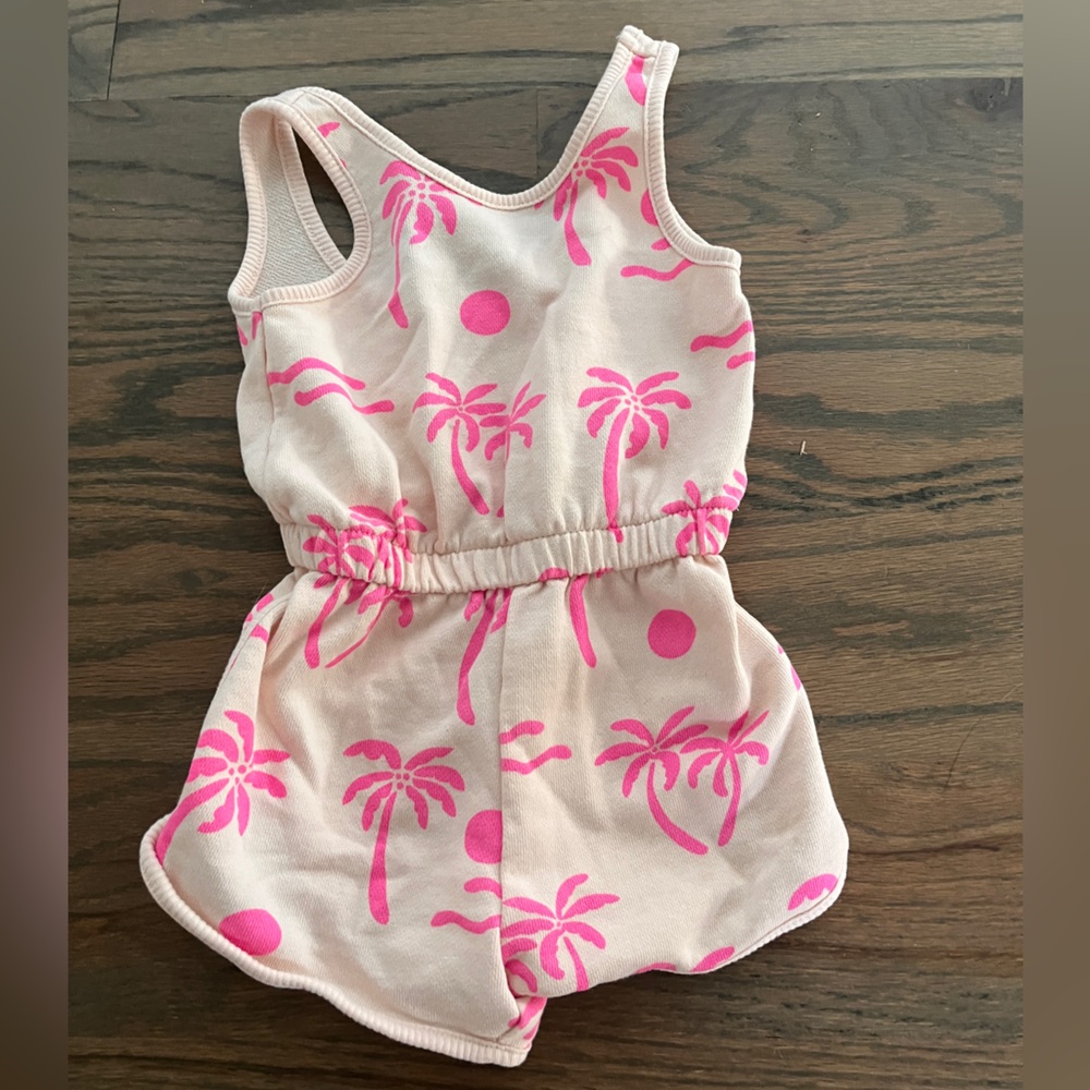 ZARA Romper with Pink Floral Motif